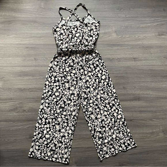Mango black floral jumpsuit - Picture 3 of 3
